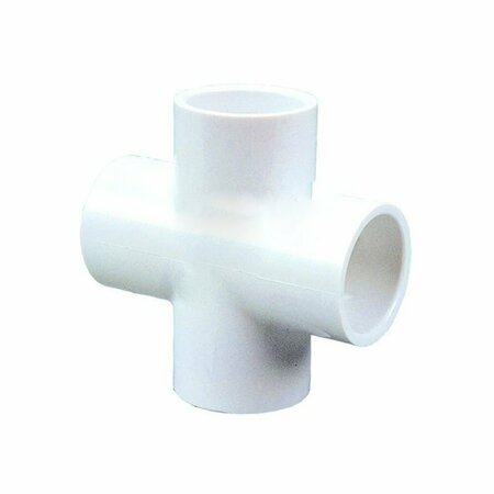 AMERICAN IMAGINATIONS 1 in. White Plastic PVC Cross AI-38265